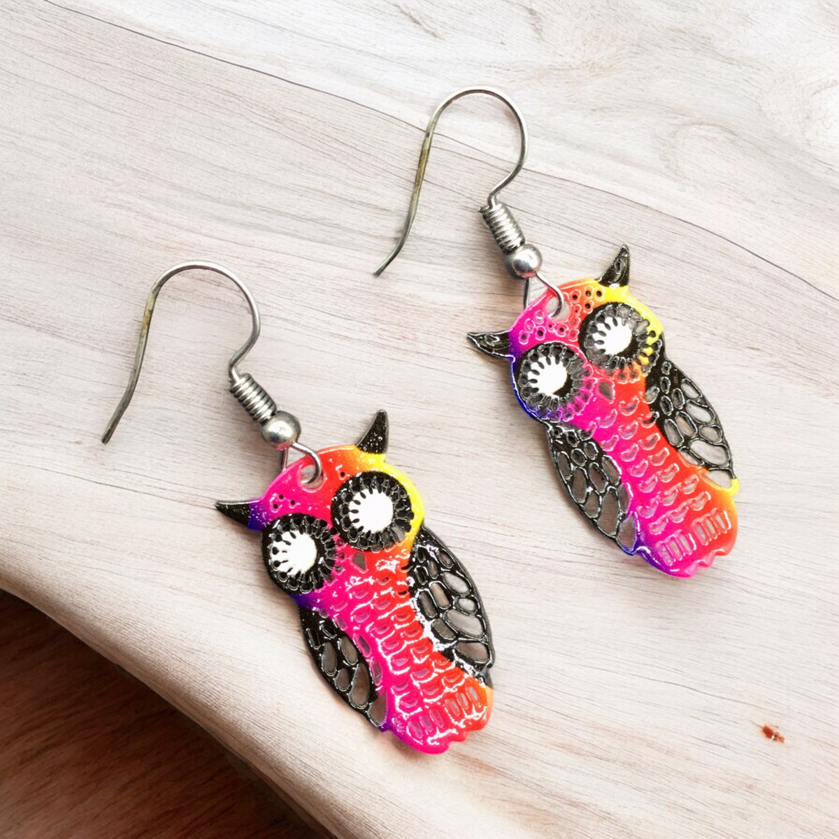 Owl Hollow Out Earrings-5