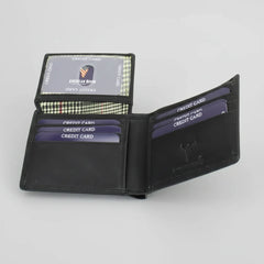 Men’s Cow Leather Wolf Embossed Bifold Wallet-4