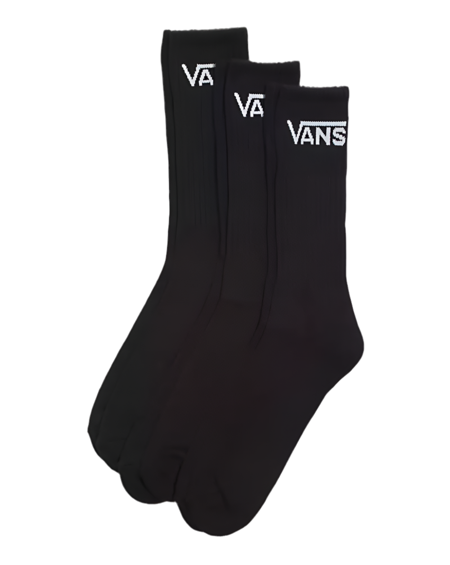 Vans 'Classic Crew' Socks - Black (3 Pack)-1