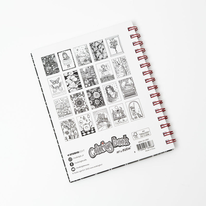 ABM Coloring Book Colorful Magic Art By Marlene 210x148x8mm 20 Sheets-4