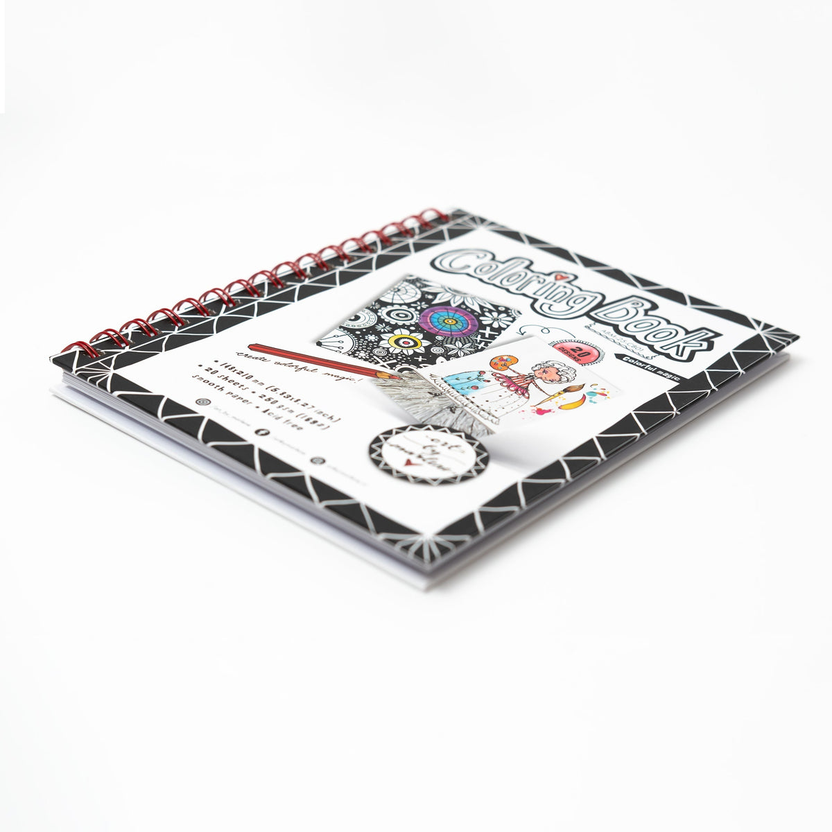 ABM Coloring Book Colorful Magic Art By Marlene 210x148x8mm 20 Sheets-5