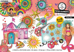 ABM Die-Cut Designer Paper Pad Sunny Days Art By Marlene 210x148x8mm 20 Sheets-1