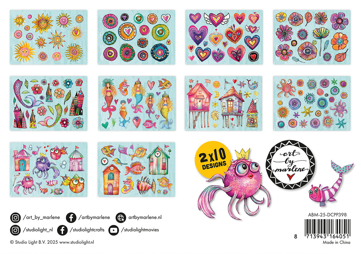 ABM Die-Cut Designer Paper Pad Sunny Days Art By Marlene 210x148x8mm 20 Sheets-2