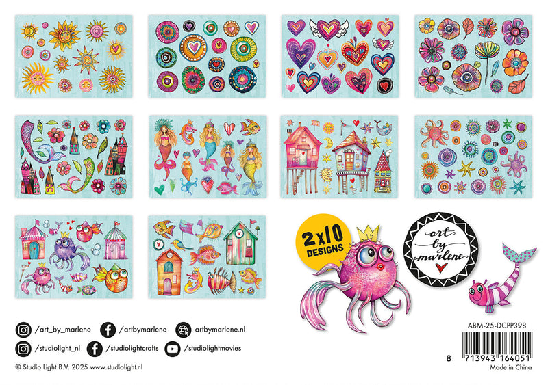 ABM Die-Cut Designer Paper Pad Sunny Days Art By Marlene 210x148x8mm 20 Sheets-2