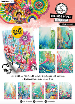 ABM Collage Paper Sea Scenes Art By Marlene 210x294x8mm 20 Sheets-1
