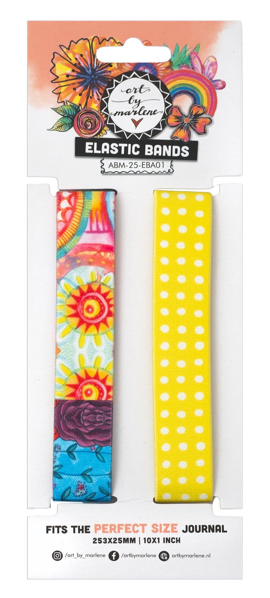 ABM Elastic Journal Bands For The Perfect Size Journal Art By Marlene 2 Pieces-1