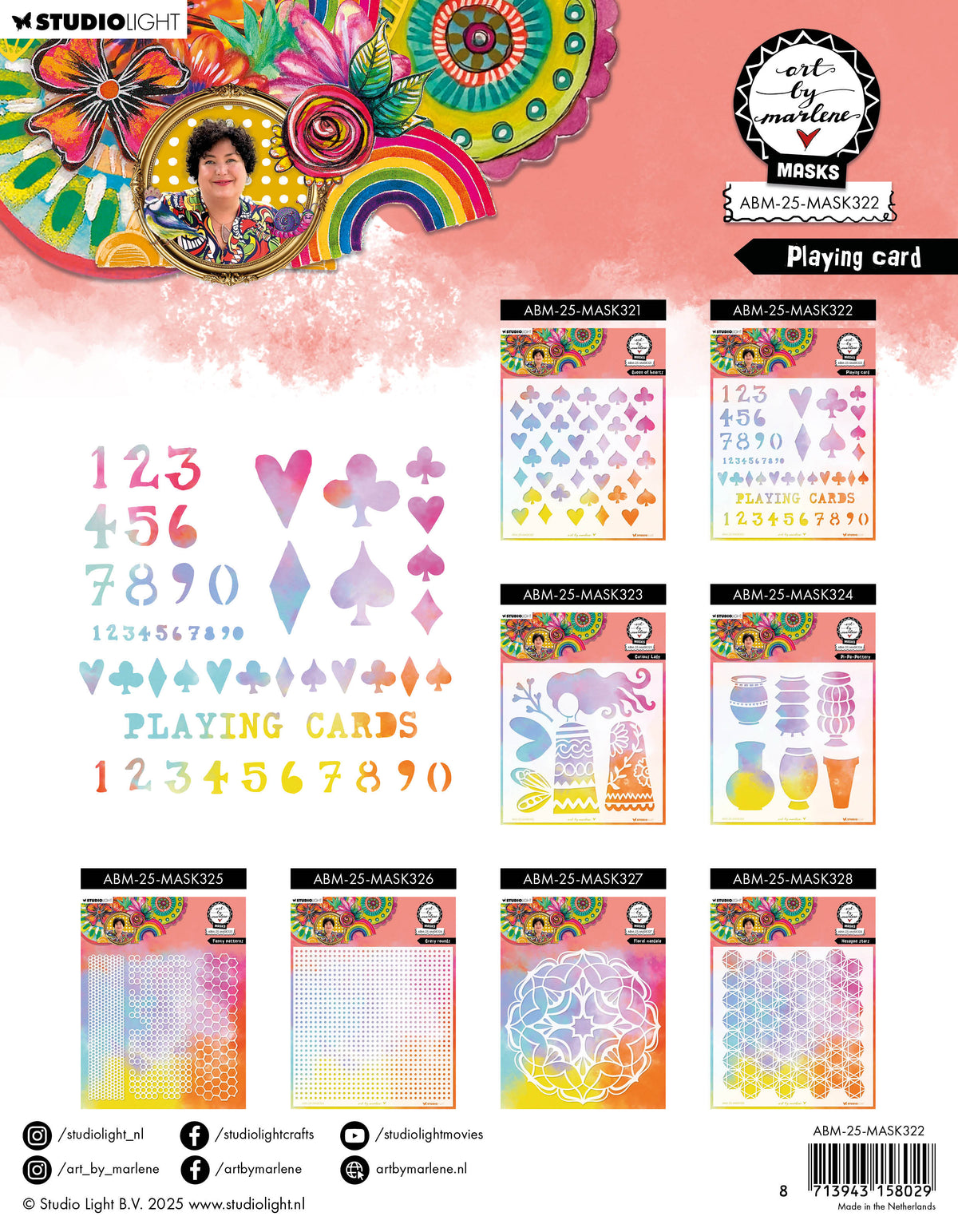 ABM Mask Playing Card Art By Marlene 1 PC-2