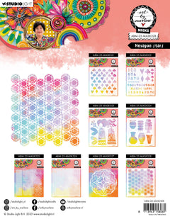 ABM Mask Hexagon Stars Art By Marlene 1 PC-2