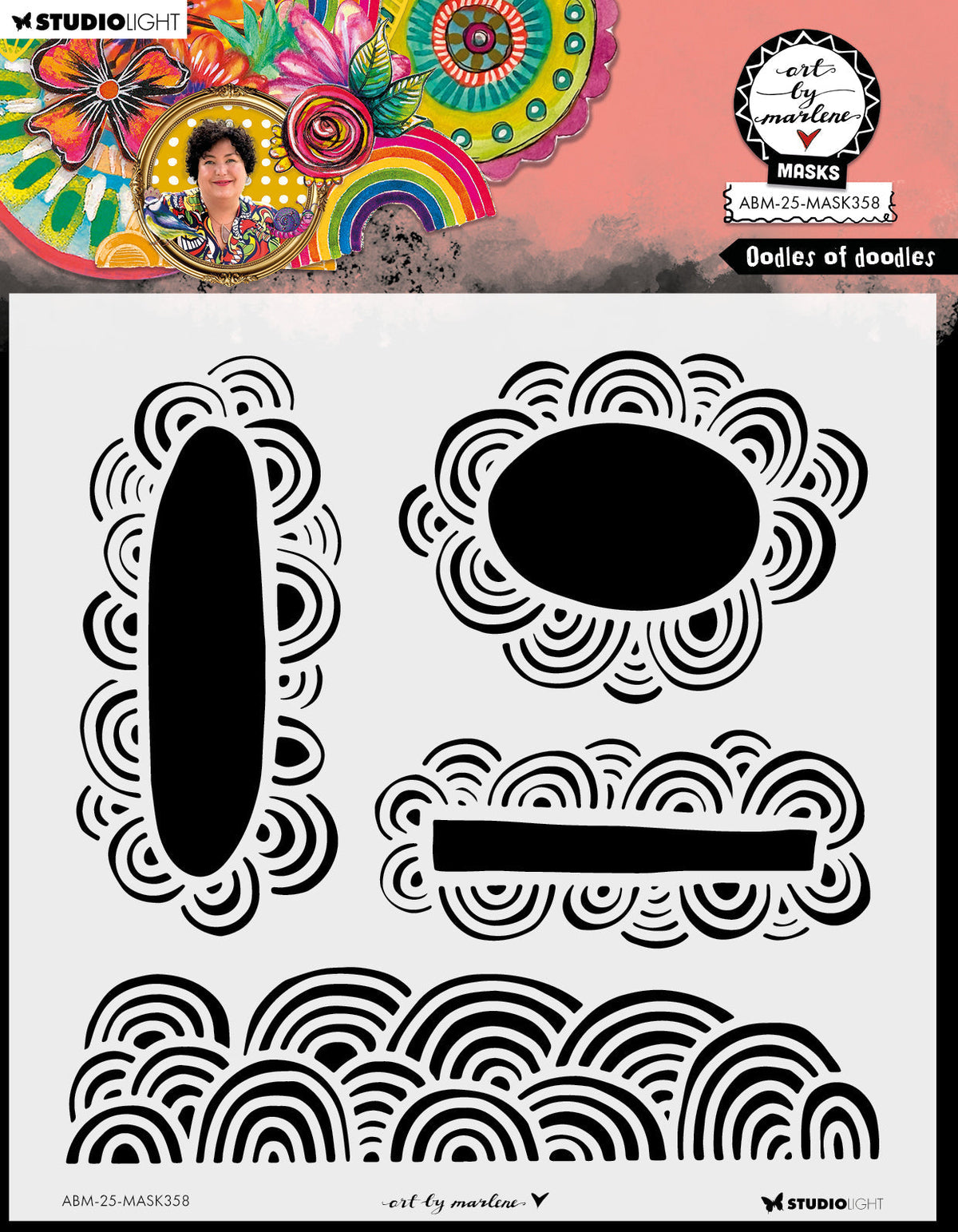 Máscara ABM Doodles Of Doodles Art By Marlene 1 pieza