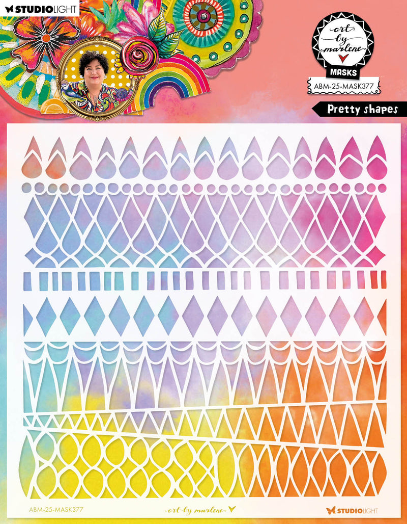 ABM Mask Pretty Shapes Art By Marlene 203x203x1mm 1 Piece-1
