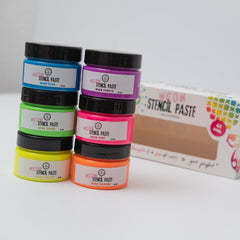 ABM Stencil Paste Neon Colors Art By Marlene 169x86x58mm 6x50 ml-4