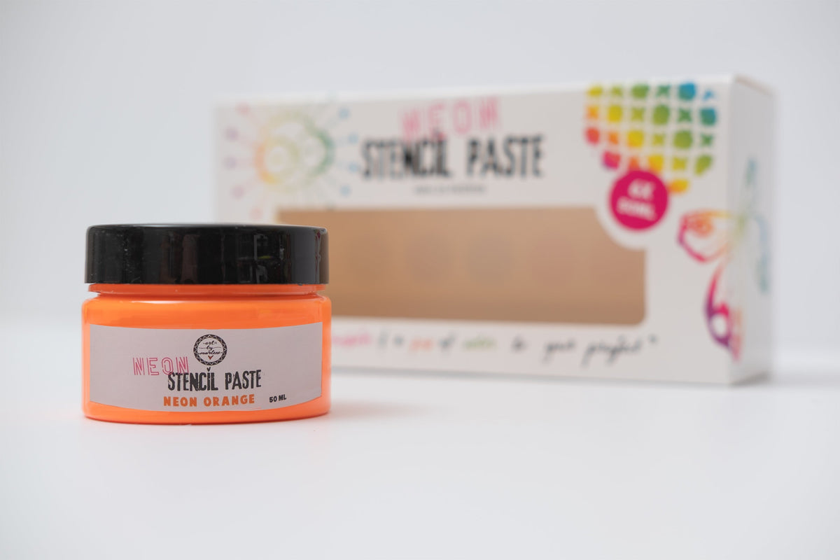 ABM Stencil Paste Neon Colors Art By Marlene 169x86x58mm 6x50 ml-8