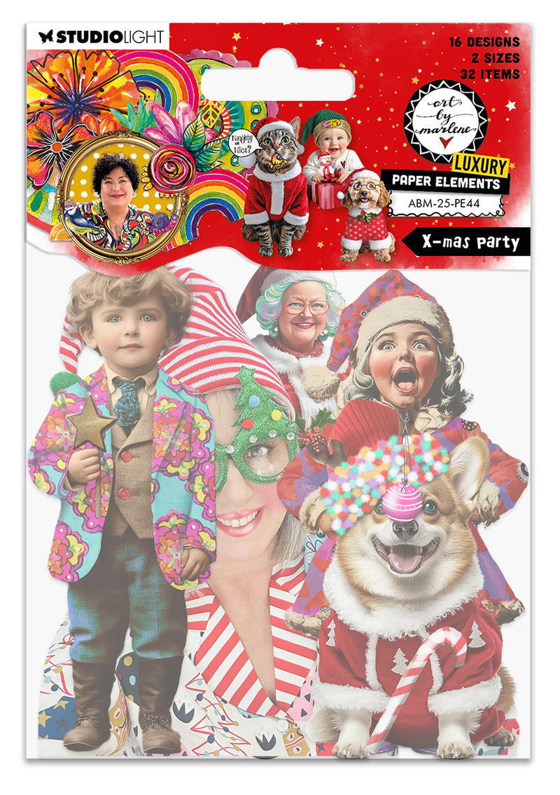ABM Paper Elements X-Mas Party Art By Marlene 130x105x5mm 32 Elements-1