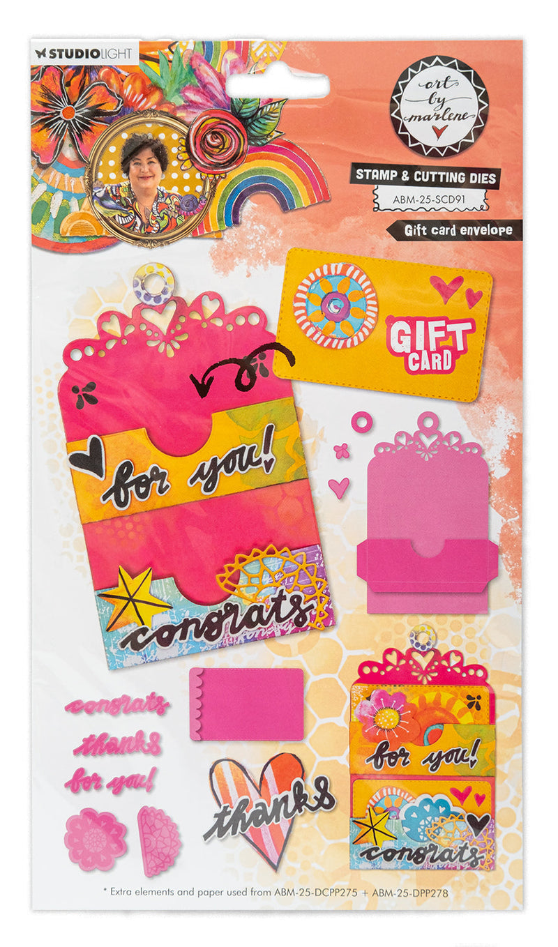 ABM Stamp and Cutting Dies Gift Card Envelope Art By Marlene 22 PC-1