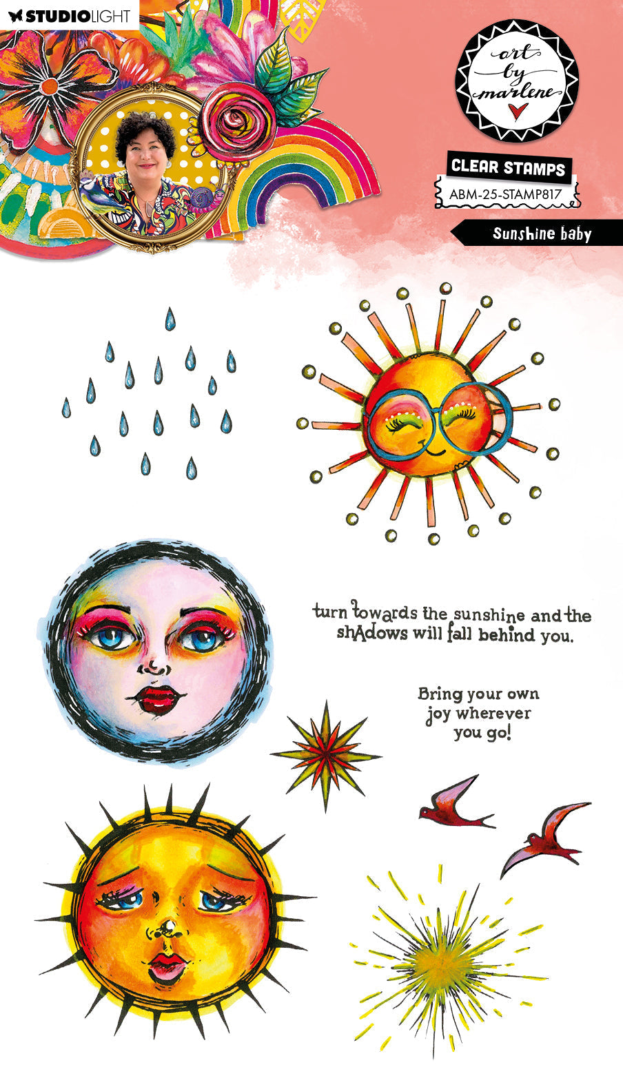 ABM Clear Stamp Sunshine Baby Art by Marlene 10 Pieces-1