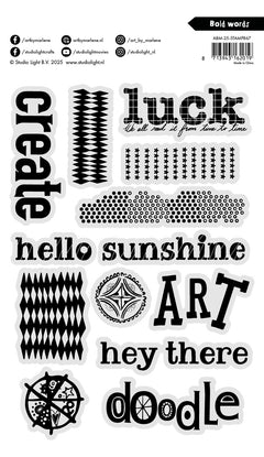ABM Clear Stamp Bold Words Art By Marlene 12 Pieces-2