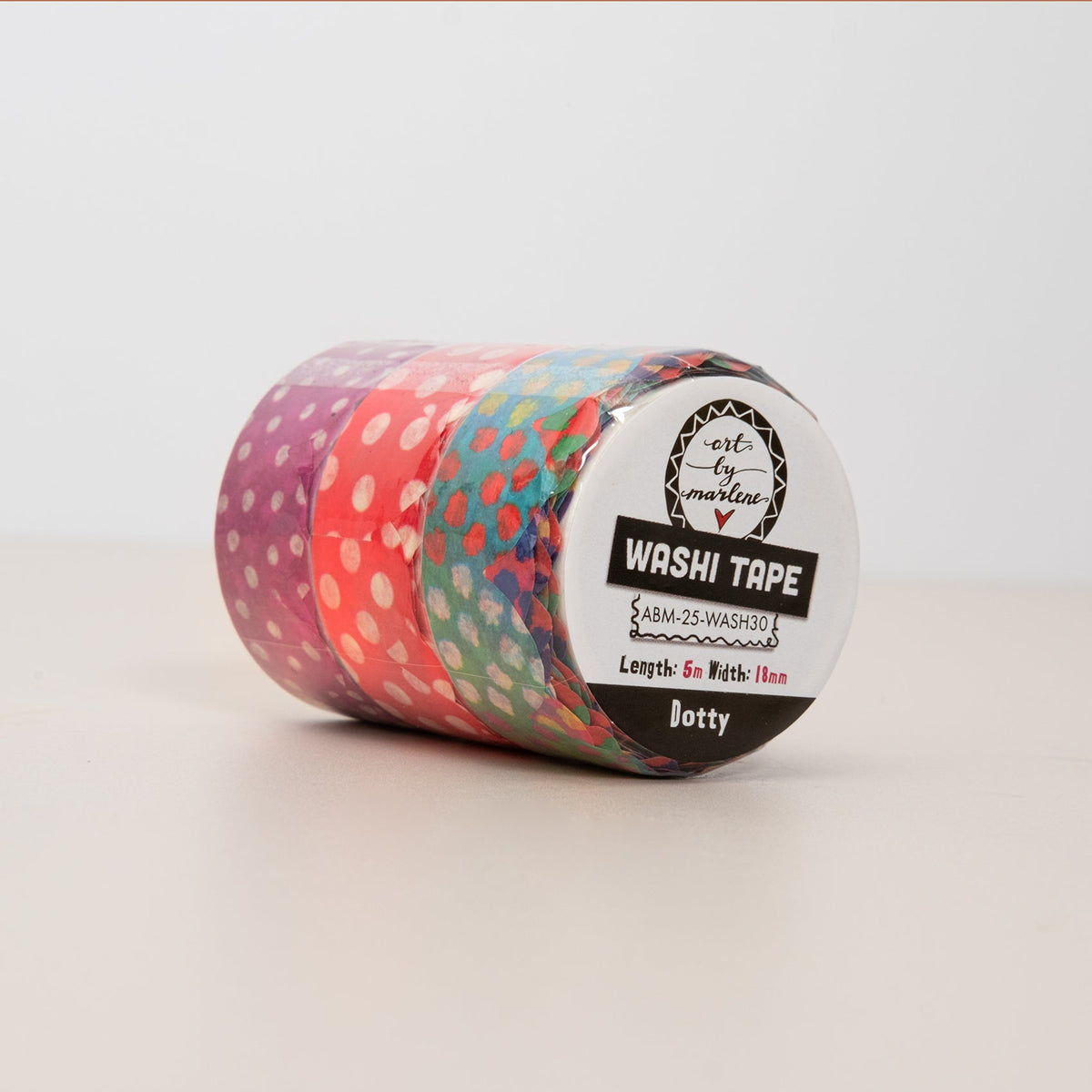 ABM Washi Tape À Pois Art By Marlene 3 Pièces-1