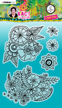 ABM Clear Stamp Flower Stack Back To Nature 148x210x3mm 5 PC nr.146-1