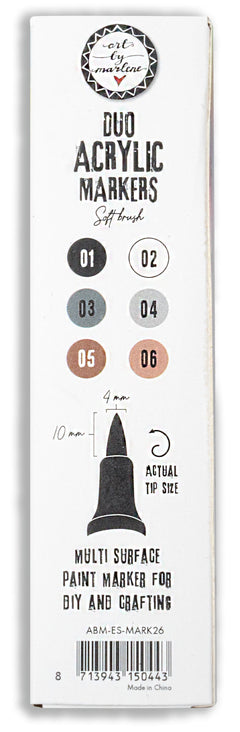 ABM Duo Acrylic Markers Browns Essentials 3 PC-2