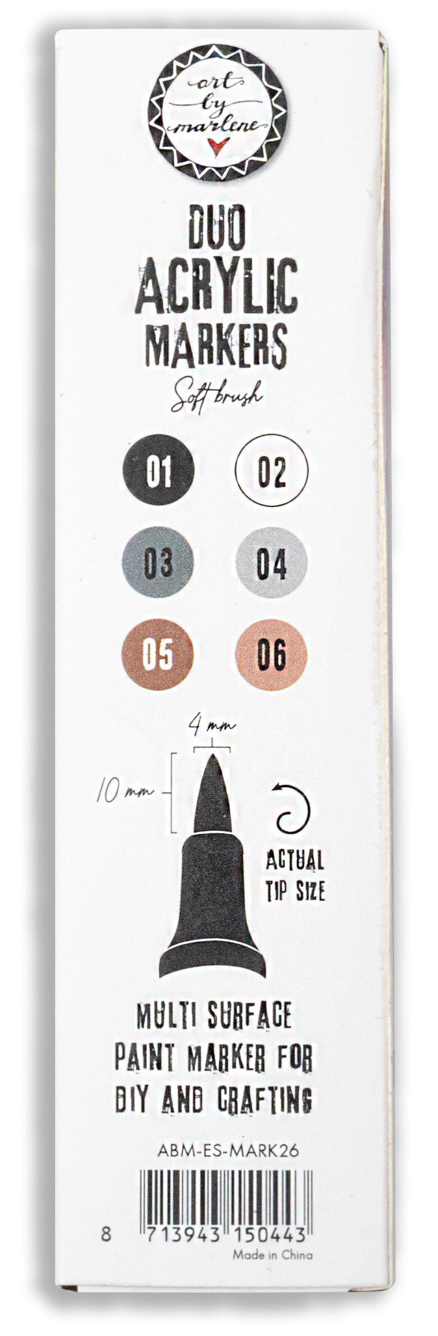 ABM Duo Acrylic Markers Browns Essentials 3 PC-2