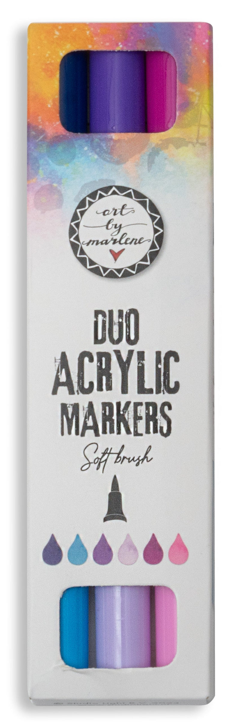 ABM Duo Acrylic Markers Purples Essentials 3 PC-1