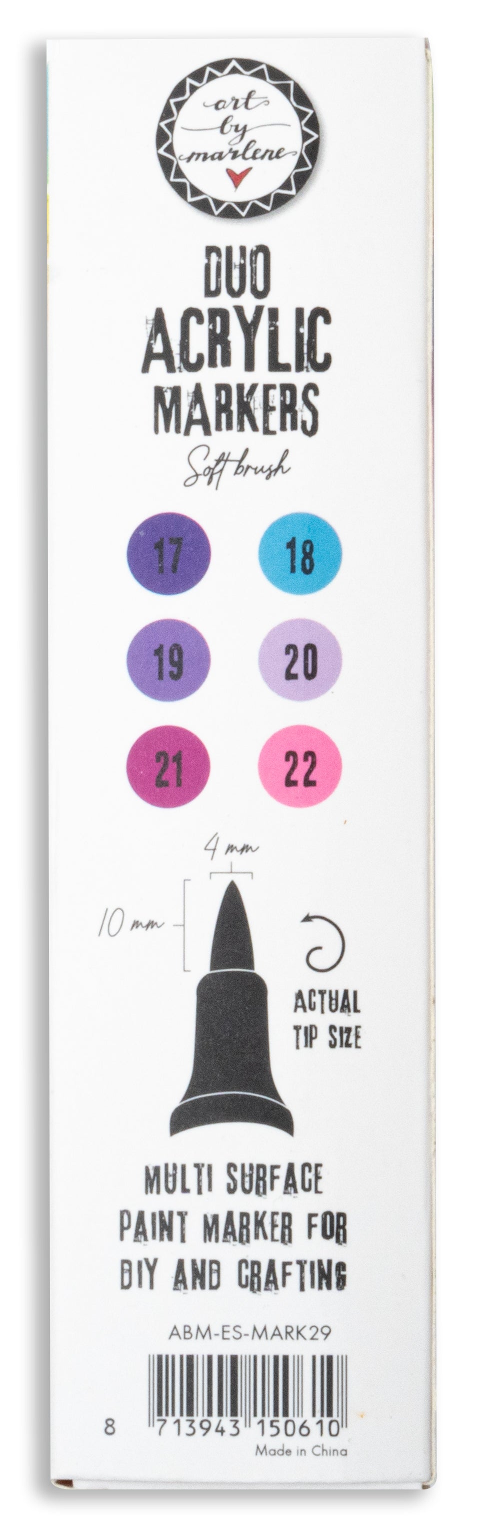 ABM Duo Acrylic Markers Purples Essentials 3 PC-2