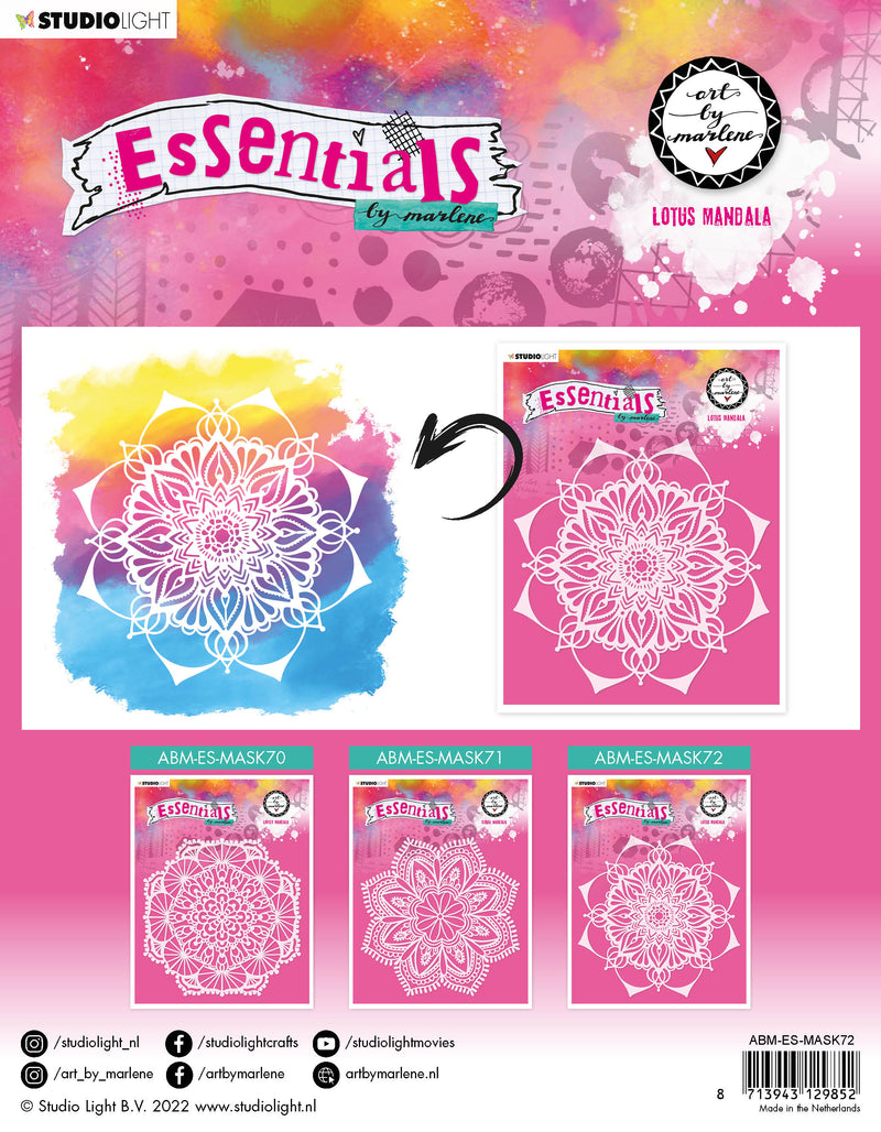 ABM Mask Lotus Mandala Essentials 200x200x1mm 1 PC nr.72-2