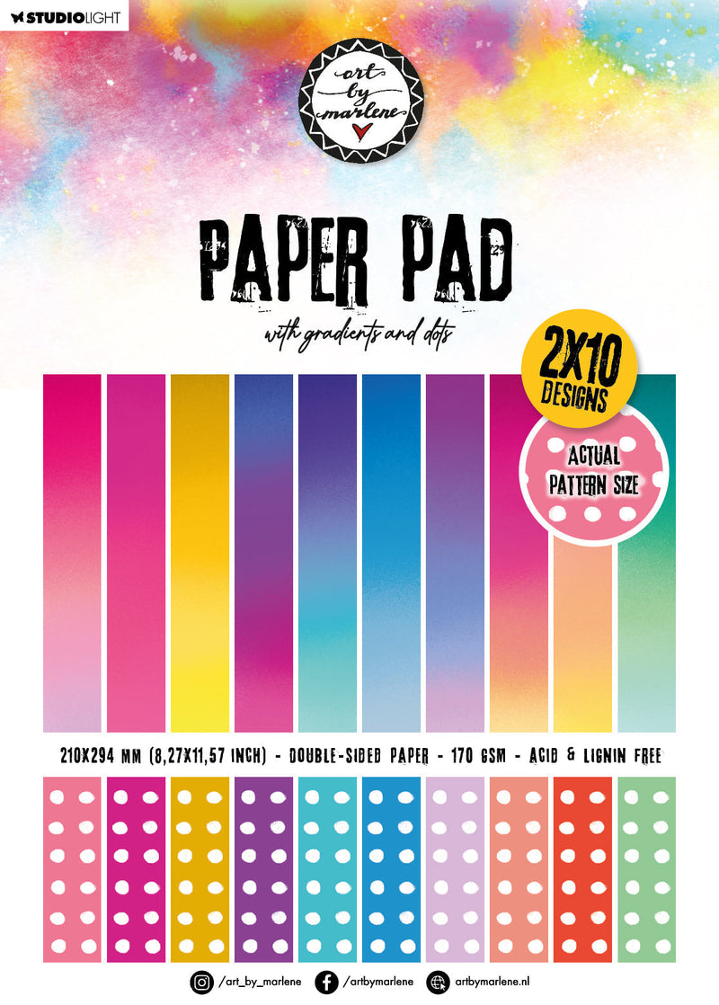 ABM Pattern Paper Pad Gradients And Dots Essentials Collection 20 SH-1