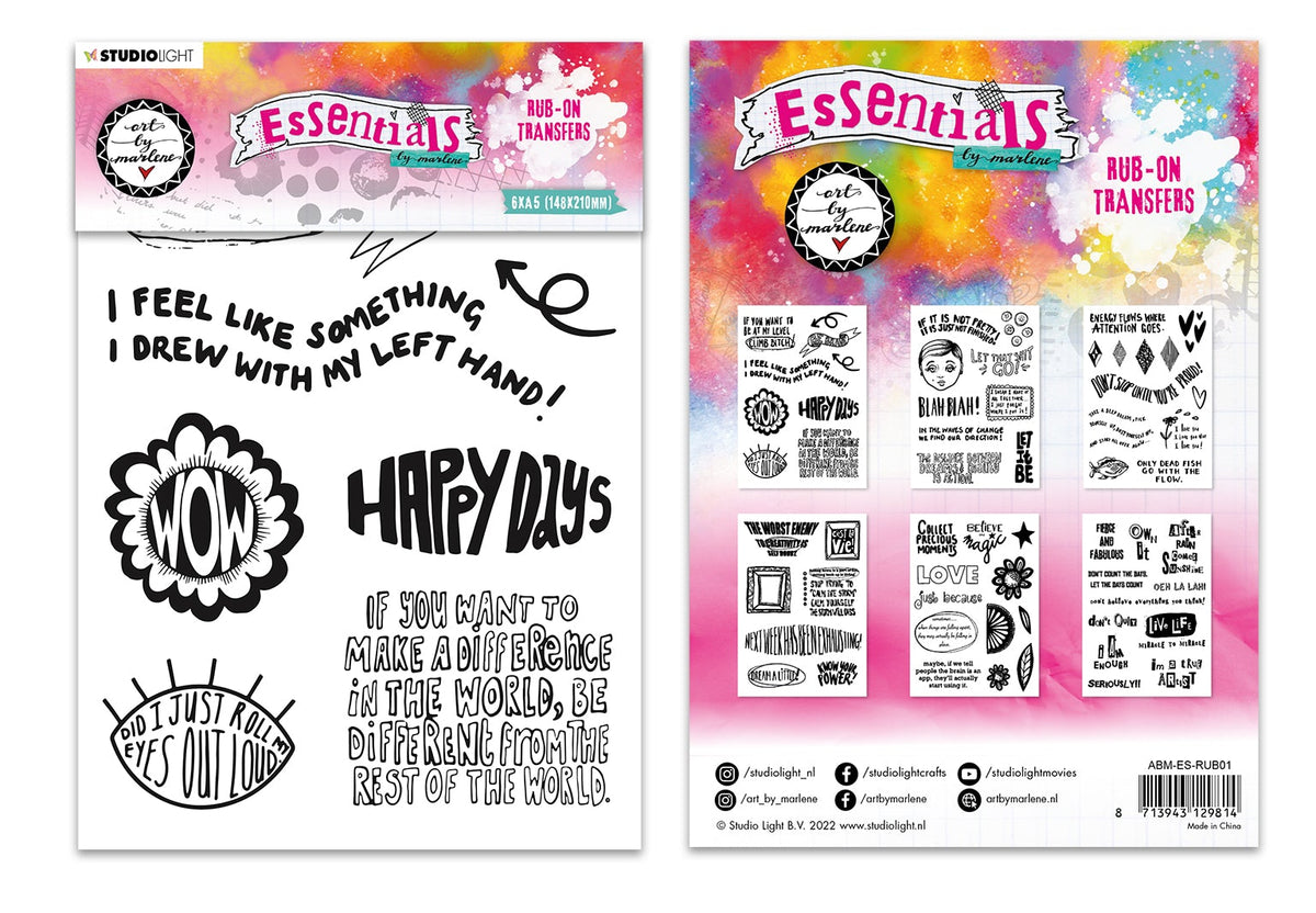 ABM Rub On Sticker Quote Designs Essentials 148x210x3mm 6 SH nr.01-1