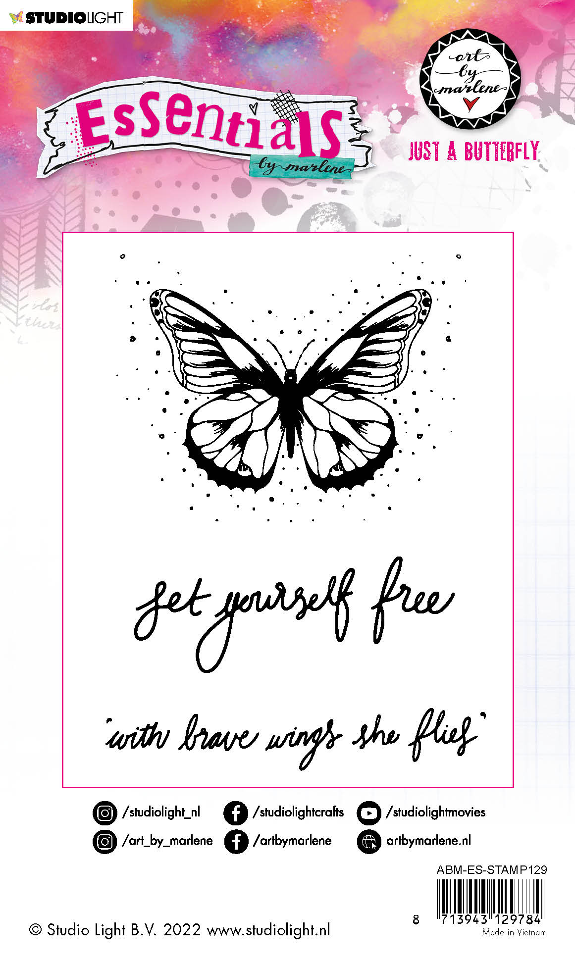 ABM Cling Stamp Just A Butterfly Essentials 105x148x6mm 1 PC nr.129-3