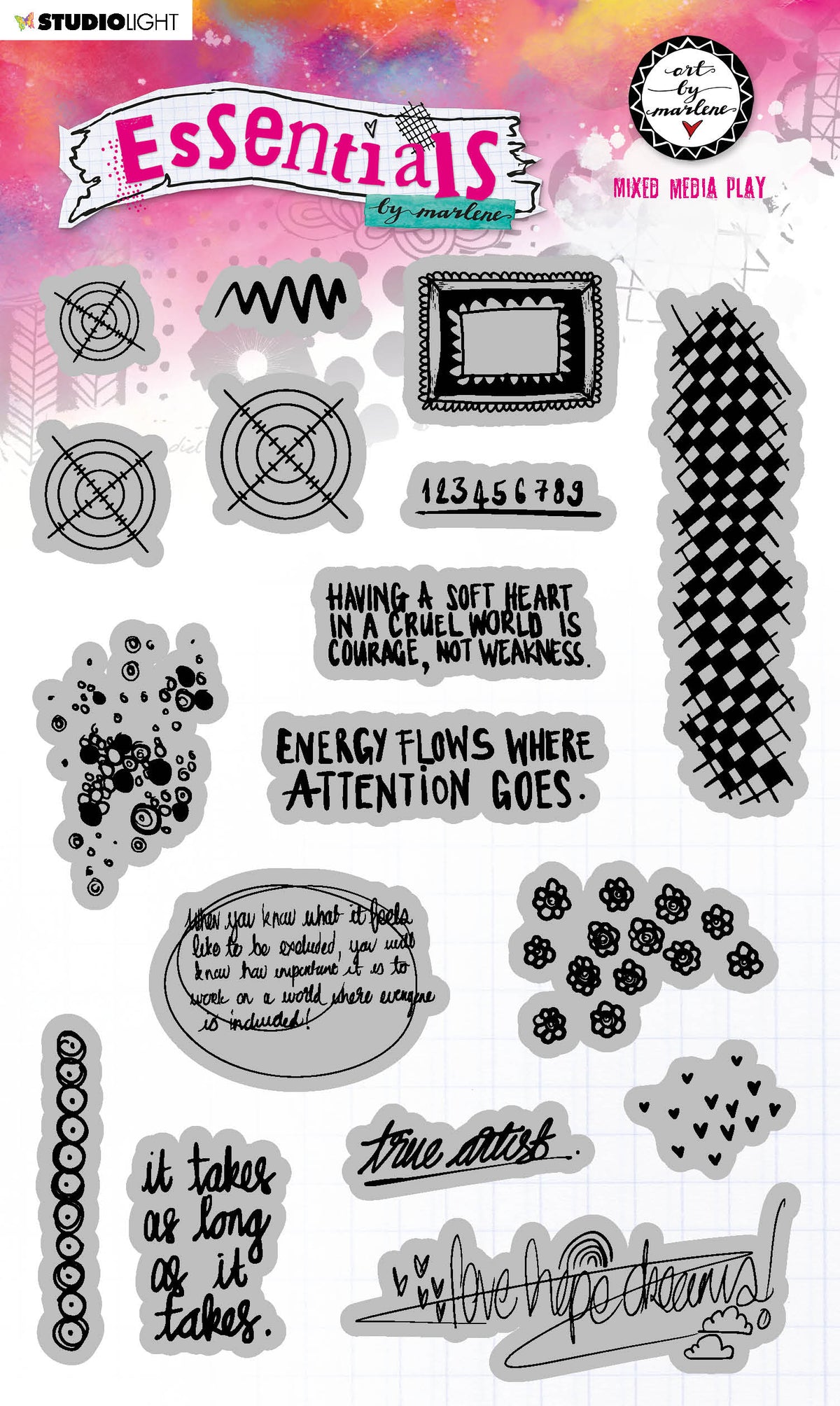 ABM Cling Stamp Mixed Media Play Essentials 148x210x6mm 1 PC nr.131-1