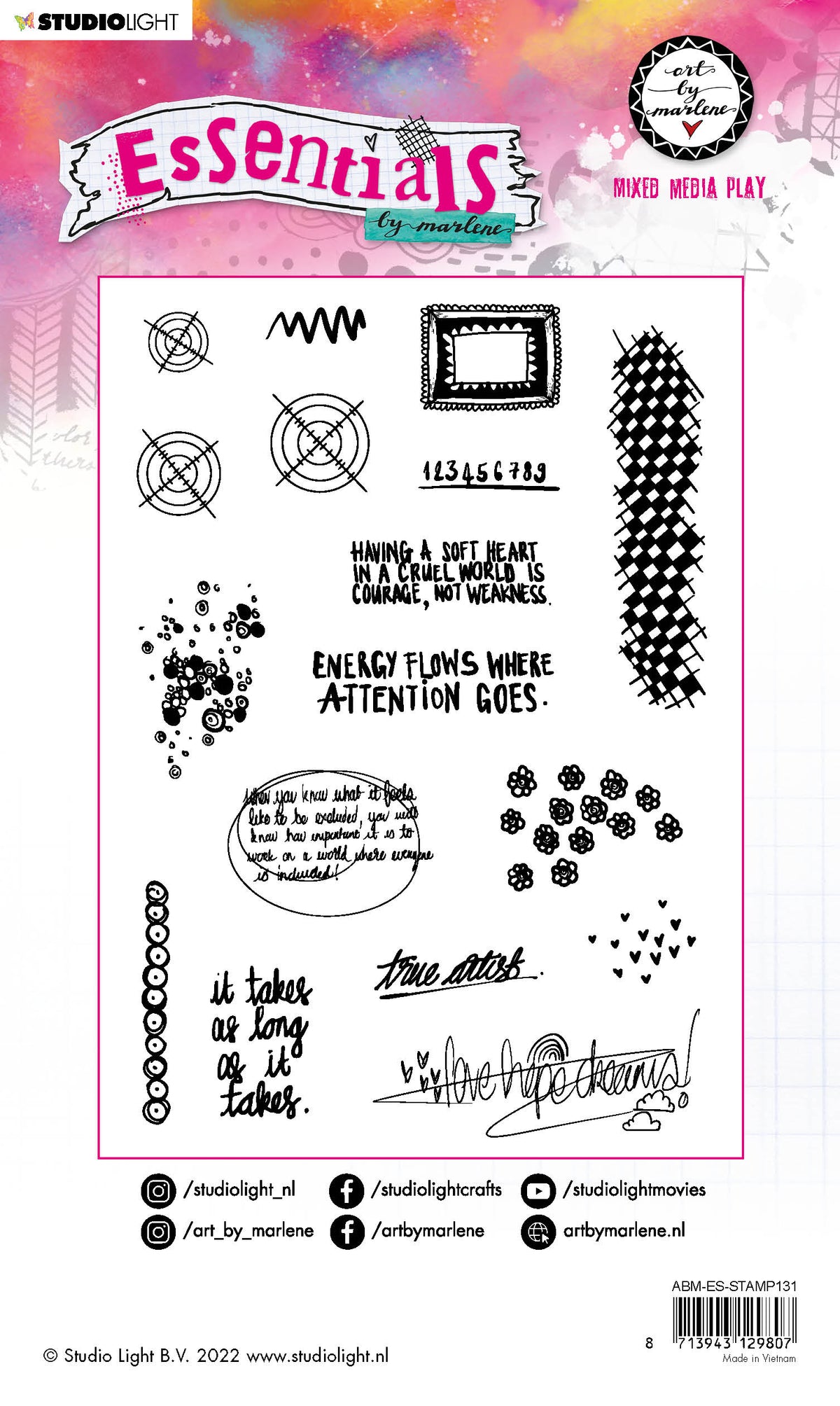 ABM Cling Stamp Mixed Media Play Essentials 148x210x6mm 1 PC nr.131-2