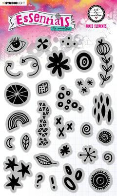 ABM Cling Stamp Sunset Landscape Essentials 148x210x3mm 29 PC nr.176-1