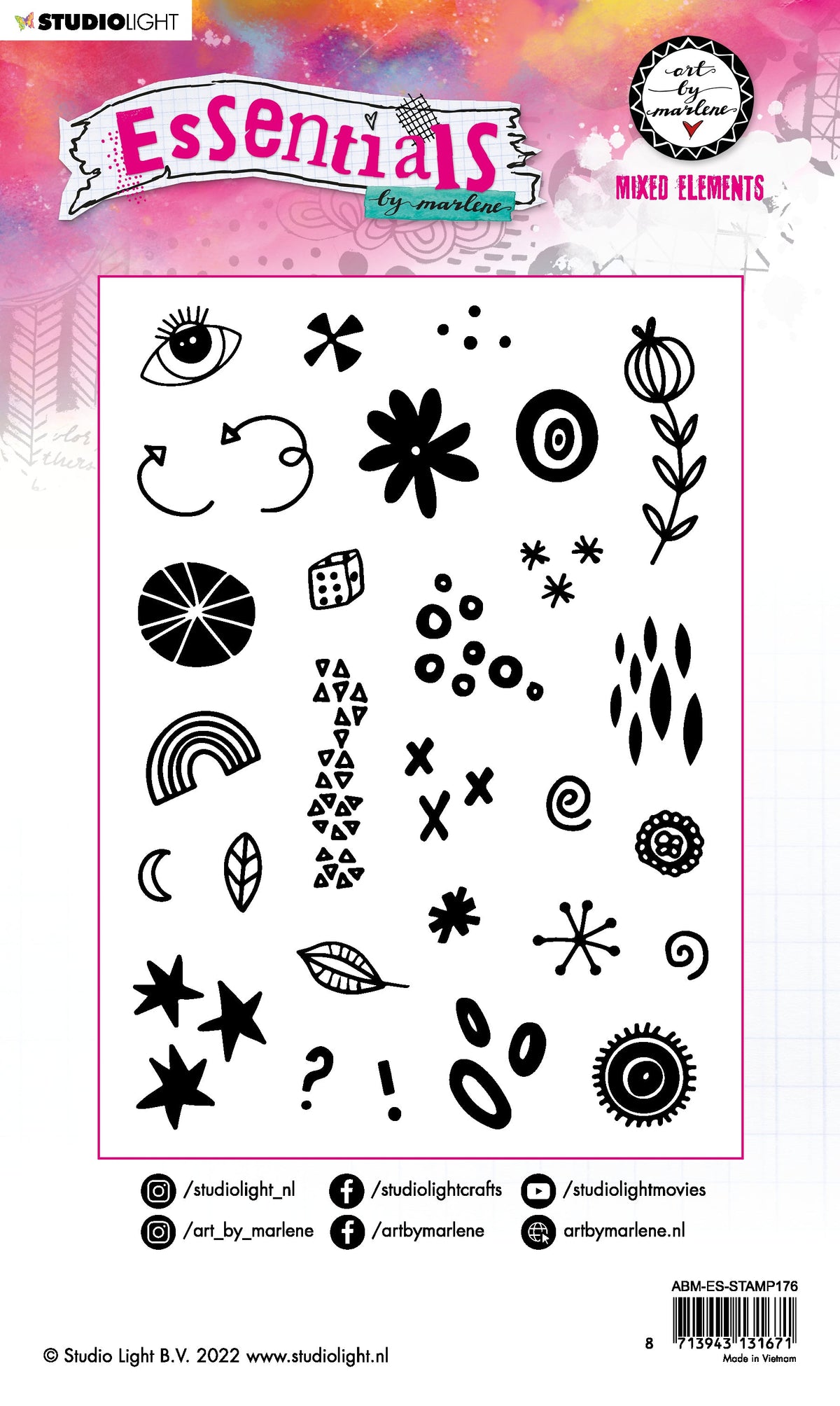 ABM Cling Stamp Sunset Landscape Essentials 148x210x3mm 29 PC nr.176-4