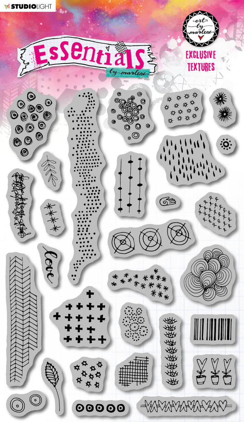 ABM Cling Stamp Exclusive Textures Essentials 153x265x5mm 29 PC nr.47-1