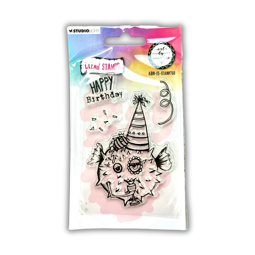 ABM Tampon transparent Joyeux Anniversaire Essentiels 4 PC-1