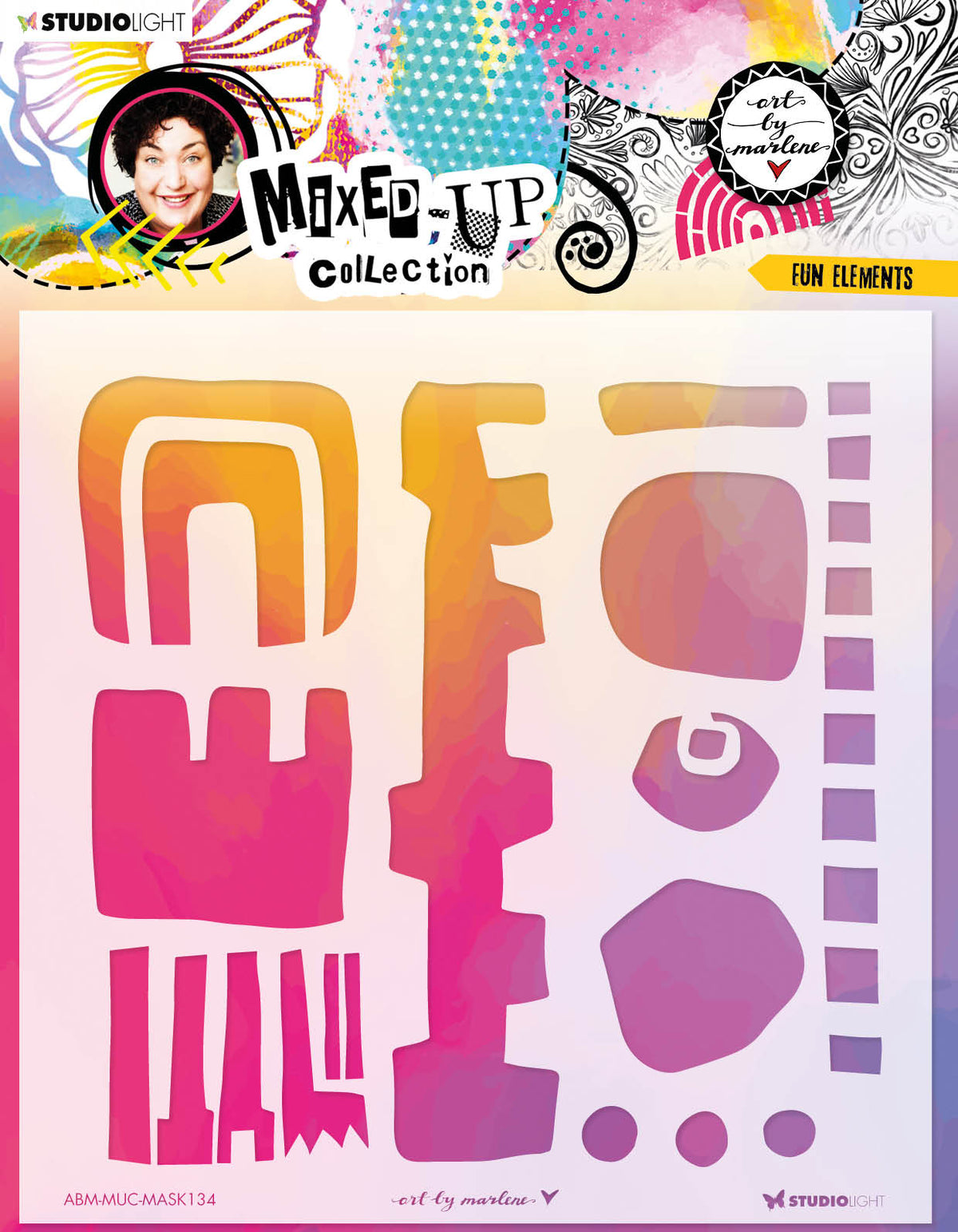 ABM Mask Fun Elements Mixed-Up Collection 200x200x1mm 1 PC nr.134-1