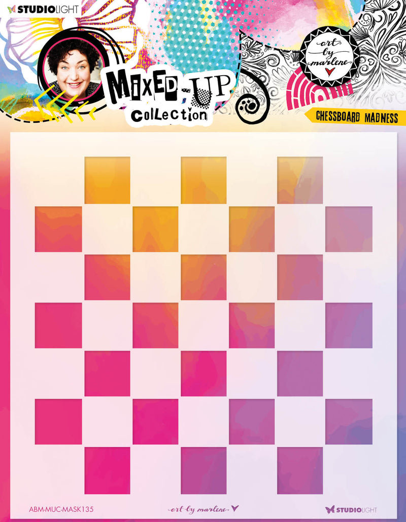 ABM Mask Chessboard Madness Mixed-Up Collection 200x200x1mm 1 PC nr.135-1