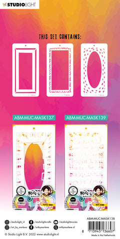 ABM Mask Basic Borders Mixed-Up Collection 110x213x1mm 3 PC nr.138-4