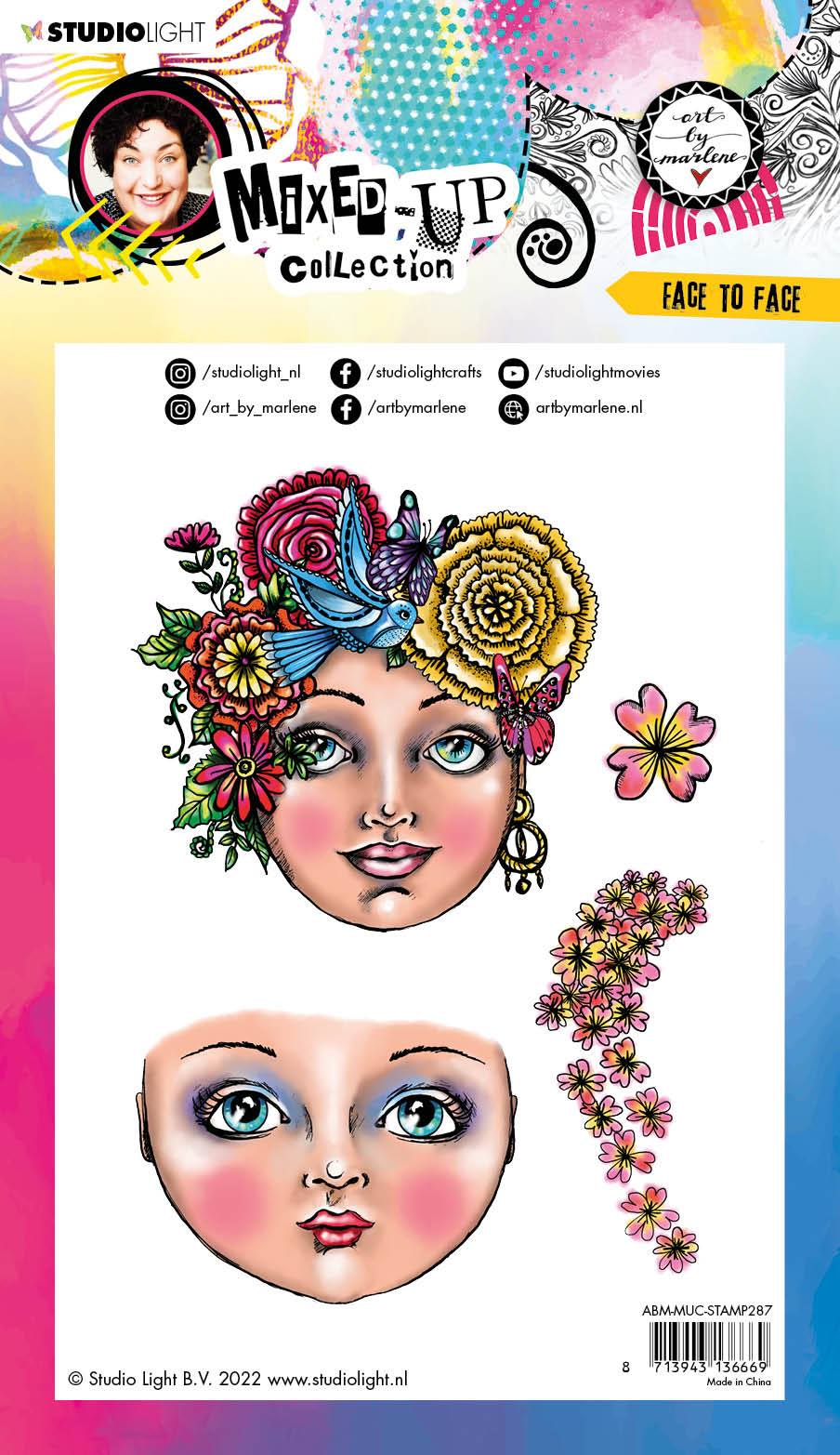 ABM Clear Stamp Face To Face Mixed-Up Collection 148x210x3mm 4 PC nr.287-3
