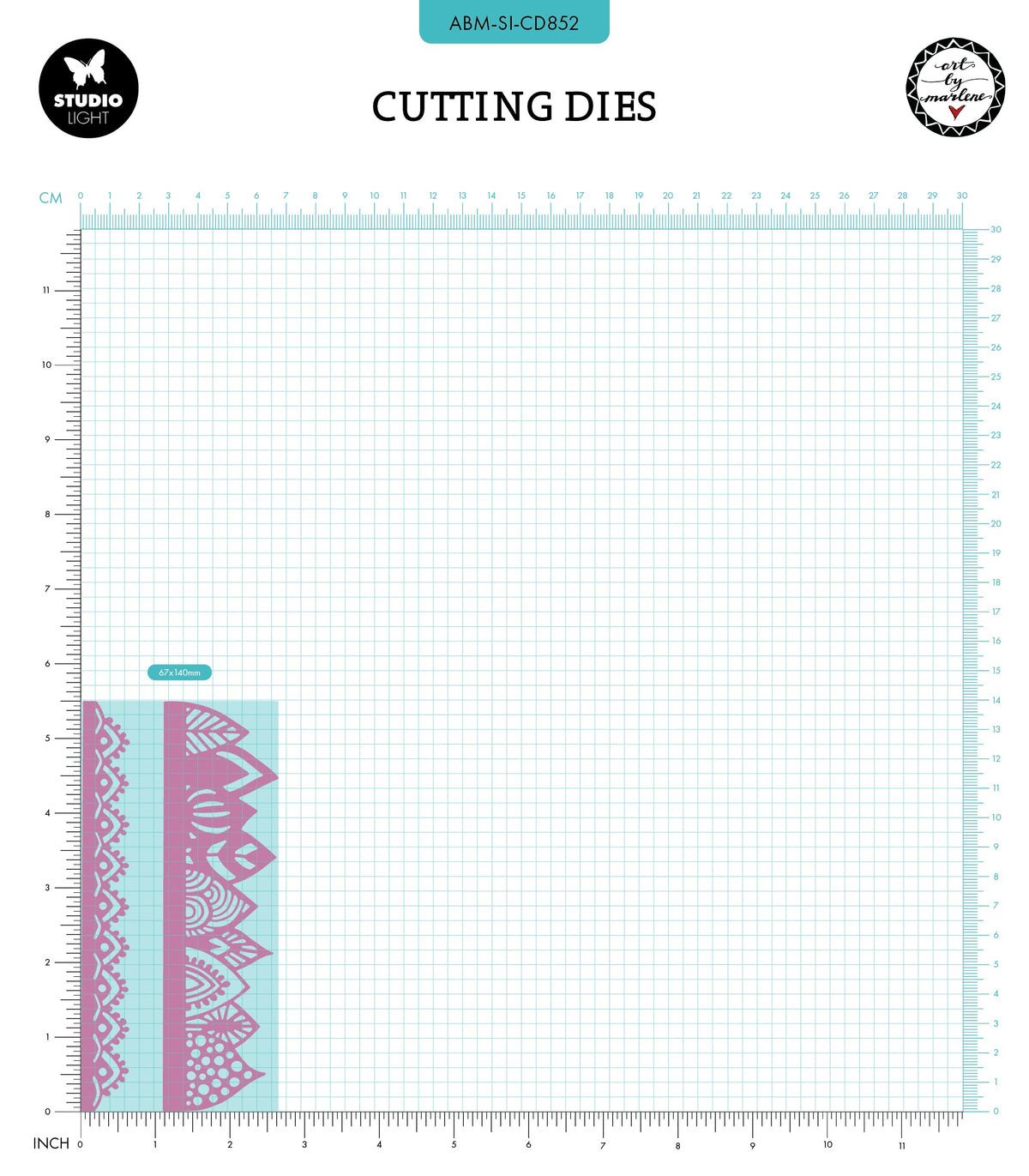 ABM Cutting Dies Border-Primitives Signature Collection 2 PC-2