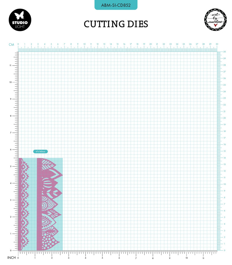 ABM Cutting Dies Border-Primitives Signature Collection 2 PC-2