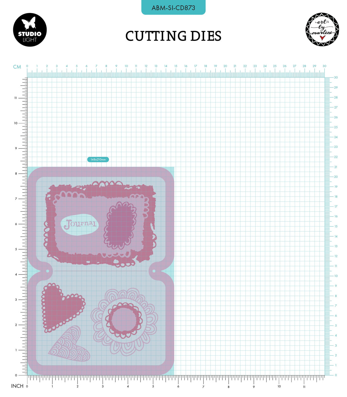 ABM Cutting Dies Journal Die Signature Collection 11 PC-2