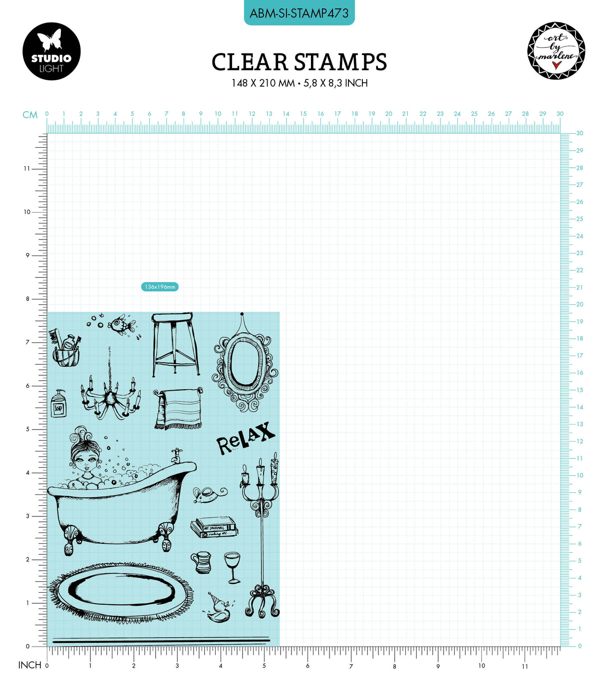 ABM Clear Stamp Mindfulness Signature Collection 265x153x1mm 17 PC nr.473-2