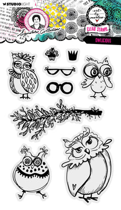 Sello transparente ABM Owlicious Signature Collection 148x210x3mm 9 pzas n.º 637-1