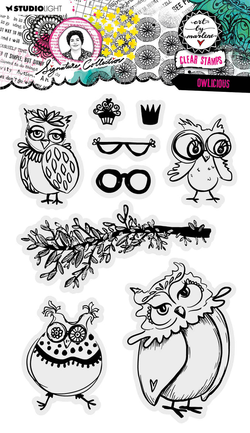 Sello transparente ABM Owlicious Signature Collection 148x210x3mm 9 pzas n.º 637-1