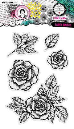 ABM Clear Stamp Garden Romance Signature Collection 5 PC-1