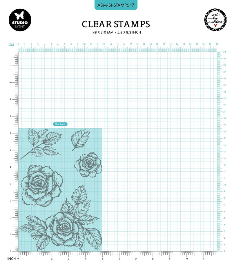 ABM Clear Stamp Garden Romance Signature Collection 5 PC-2