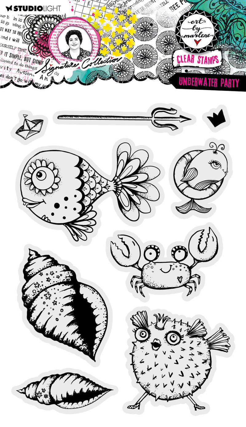 ABM Clear Stamp Underwater Party Signature Collection 9 PC-1