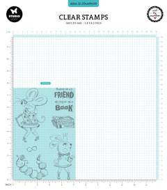 ABM Clear Stamp Smart Bookworm Collection Signature 6 Pièces-2